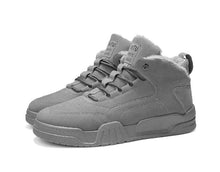 Load image into Gallery viewer, Men Winter Comfortable Shoes Warm Fur Snow Boots Ankle Winter Boots For Men Plush Sneakers High-Top Outdoor Snow Boots Water Resistant Shoes Anti-Slip Fully Fur Lined Casual Lightweight Shoes