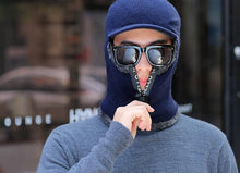 将图片加载到图库查看器,Men Winter Knitted Hat With Zipper New Add Fur Lined Warm Brim Winter Hats For Men Keep Face Ear Warm Balaclava Cap Balaclava Gorgas Bonnet Knitted Hat Windproof Ski Mask Cold Weather Face Mask Motorcycle Balaclava Hood Warmer Winter Sports Cap