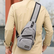 Load image into Gallery viewer, Men Women Crossbody Shoulder Bag with USB Port