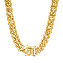 Load image into Gallery viewer, Men's 18K Gold Plated Stainless Steel 10MM Miami Cuban Chain