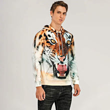 Load image into Gallery viewer, Men's Animal Patterned 3D Tiger Hoodie