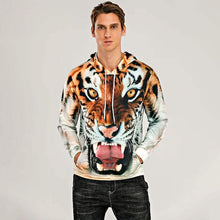Load image into Gallery viewer, Men's Animal Patterned 3D Tiger Hoodie