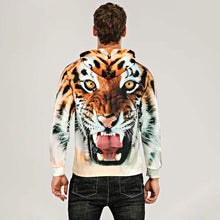 Load image into Gallery viewer, Men's Animal Patterned 3D Tiger Hoodie