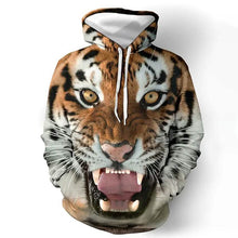 Load image into Gallery viewer, Men's Animal Patterned 3D Tiger Hoodie