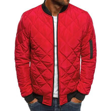 Load image into Gallery viewer, Men's Bomber Quilted Diamond Padded Jacket