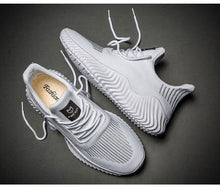 Load image into Gallery viewer, Mens Breathable White Trendy Sneakers Casual Design Light Walking Running Trainers Casual Breathable Mesh Men Running Shoes Walking Sneakers