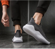 Load image into Gallery viewer, Mens Breathable White Trendy Sneakers Casual Design Light Walking Running Trainers Casual Breathable Mesh Men Running Shoes Walking Sneakers