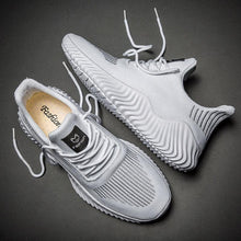 Load image into Gallery viewer, Mens Breathable White Trendy Sneakers Casual Design Light Walking Running Trainers Casual Breathable Mesh Men Running Shoes Walking Sneakers