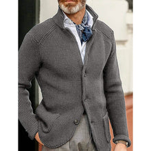 Load image into Gallery viewer, Men's Cardigan Solid Color Sweater