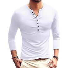 将图片加载到图库查看器,Men's Casual Slim Fit Basic Henley Long Sleeve