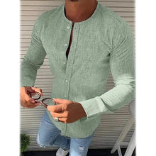 Load image into Gallery viewer, Men's Casual Solid Long Sleeve Shirt