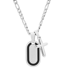 Load image into Gallery viewer, Men's Dog Tag Lady of Guadalupe And Cross Pendant