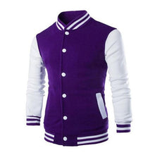 将图片加载到图库查看器,Mens Fashion Casual Slim Fit Jacket Men/Boy Baseball Jacket Men Fashion Design Classic Elegant Clothing Men's College Comfortable Jacket High School Long Sleeves Jackets