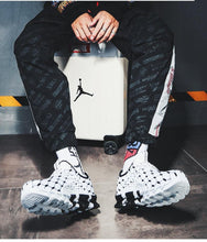 Load image into Gallery viewer, Mens Lightweight Breathable White Sneakers Casual Spring New Fashion Comfortable Walking Slip-On Sneakers Breathable Fashion Athletic Gym Casual Tennis Sneakers Modern Design Shoes