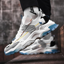 将图片加载到图库查看器,Mens Luxury Sneakers Casual Sports Trainer Race White Shoes Fashion Running Modern Sneakers Autumn Breathable Trendy Mens Walking Casual Sneakers