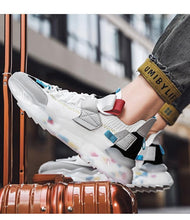 将图片加载到图库查看器,Mens Luxury Sneakers Casual Sports Trainer Race White Shoes Fashion Running Modern Sneakers Autumn Breathable Trendy Mens Walking Casual Sneakers