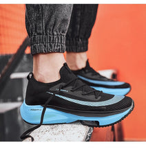 将图片加载到图库查看器,Mens Running Sneakers Luxury Mens Casual Shoes Trainer Race Off White Shoes Slip on Walking Casual Breathable Air Cushion Fashion Lightweight Sneakers