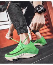 将图片加载到图库查看器,Mens Running Sneakers Luxury Mens Casual Shoes Trainer Race Off White Shoes Slip on Walking Casual Breathable Air Cushion Fashion Lightweight Sneakers