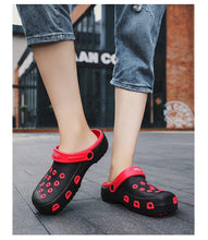 将图片加载到图库查看器,Mens Sandals Durable Daily Wear Dual-Use Summer Hole Shoes Clogs Classic Shoes Garden Clogs Sports Sandals Outdoor Indoor Mens Durable Slippers