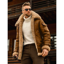 Load image into Gallery viewer, Men's Shearling Coat Winter Jacket