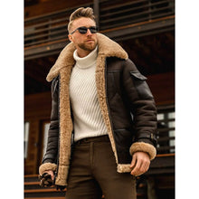 Load image into Gallery viewer, Men's Shearling Coat Winter Jacket