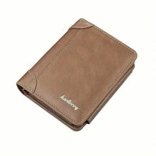 Load image into Gallery viewer, Men's Short Multi-Card Slots Tri-Fold Zipper Coin Pocket Wallet