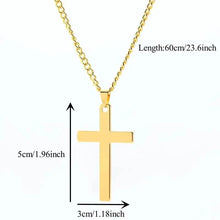 Load image into Gallery viewer, Men's Simple Black Cross Pendant Necklace