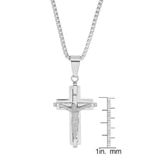 将图片加载到图库查看器,Men's Stainless Steel Crucifix Pendant