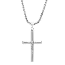 Load image into Gallery viewer, Men's Stainless Steel Crucifix Tube Pendant