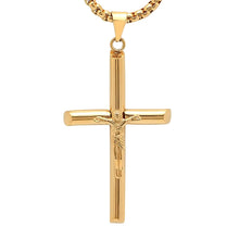 Load image into Gallery viewer, Men's Stainless Steel Crucifix Tube Pendant