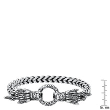 Load image into Gallery viewer, Men's Stainless Steel Dragon Head Bracelet