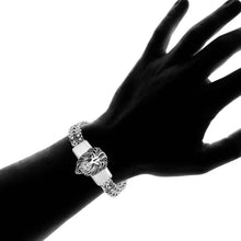 Load image into Gallery viewer, Men's Stainless Steel Lion Head Box Chain Bracelet
