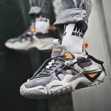 将图片加载到图库查看器,Mens Strong Casual Fashion Chunky Sneakers Height Increasing Spring Thick Sole Footwear Fashion High Quality Sneakers Slip on Walking Shoes High Top Casual Shoes For Men