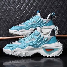 将图片加载到图库查看器,Mens Strong Casual Fashion Chunky Sneakers Height Increasing Spring Thick Sole Footwear Fashion High Quality Sneakers Slip on Walking Shoes High Top Casual Shoes For Men