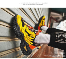 将图片加载到图库查看器,Mens Strong Casual Fashion Chunky Sneakers Height Increasing Spring Thick Sole Footwear Fashion High Quality Sneakers Slip on Walking Shoes High Top Casual Shoes For Men