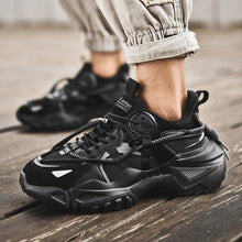 将图片加载到图库查看器,Mens Strong Casual Fashion Chunky Sneakers Height Increasing Spring Thick Sole Footwear Fashion High Quality Sneakers Slip on Walking Shoes High Top Casual Shoes For Men