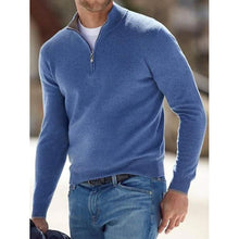 Load image into Gallery viewer, Men's Sweater Jumper Pullover Ribbed Knit Cropped Zipper Knitted Solid Color