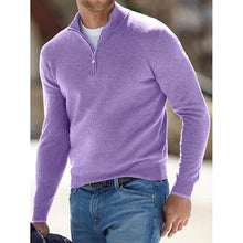 Load image into Gallery viewer, Men's Sweater Jumper Pullover Ribbed Knit Cropped Zipper Knitted Solid Color
