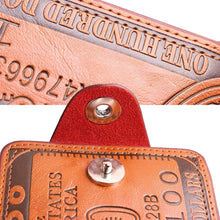 Load image into Gallery viewer, Men's USD Bill Wallet Billfold Leather Credit Card Photo Holder