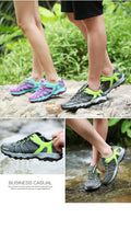 Load image into Gallery viewer, Mens Waterproof Hiking Shoes Mountain Boots Trainers Breathable Jogging Shoes Outdoor Waterproof Hiking Shoes Lightweight Leather Low-Top Walking Shoes For Outdoor