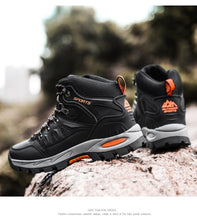 Load image into Gallery viewer, Mens Winter Snow Boots Waterproof Leather Super Warm Men's Boots Outdoor Hiking Boots Ankle Snow Hiking Boots Warm Water Resistant Non Slip Soft Lined Design