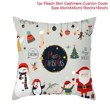 Load image into Gallery viewer, Merry Christmas Decoration Xmas Gift New Year For Home Reindeer Santa Claus Xmas Series Cushion Cover Case Pillow Custom Zippered Square Pillowcase Tree Cushion Cover Christmas Ornament