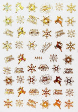 Load image into Gallery viewer, Merry Christmas Nail Art Decals Decoration Self Adhesive Nail Art Stickers Manicure Design White Snow Sticker for Nail Design Xmas Gift Nails Snowflake Nail Art Stickers Decals Christmas Nail 3D Self Adhesive Nail Stickers for Acrylic Nails Snowflake