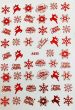 Load image into Gallery viewer, Merry Christmas Nail Art Decals Decoration Self Adhesive Nail Art Stickers Manicure Design White Snow Sticker for Nail Design Xmas Gift Nails Snowflake Nail Art Stickers Decals Christmas Nail 3D Self Adhesive Nail Stickers for Acrylic Nails Snowflake