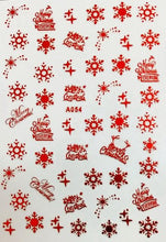 Load image into Gallery viewer, Merry Christmas Nail Art Decals Decoration Self Adhesive Nail Art Stickers Manicure Design White Snow Sticker for Nail Design Xmas Gift Nails Snowflake Nail Art Stickers Decals Christmas Nail 3D Self Adhesive Nail Stickers for Acrylic Nails Snowflake