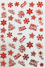 Load image into Gallery viewer, Merry Christmas Nail Art Decals Decoration Self Adhesive Nail Art Stickers Manicure Design White Snow Sticker for Nail Design Xmas Gift Nails Snowflake Nail Art Stickers Decals Christmas Nail 3D Self Adhesive Nail Stickers for Acrylic Nails Snowflake