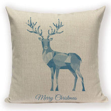 Load image into Gallery viewer, Merry Christmas Tree Cute Deer Happy Festival New Year Decorations Christmas Throw Pillow Covers Christmas Decorative Couch Pillow Cases Cotton Linen Pillow Square Cushion Cover For Home Bed