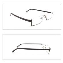 将图片加载到图库查看器,Metal Anti Blue Light Reading Glasses Men Half Frame Prescription Eyeglasses Male Eyewear With Case For Men And Women Unisex Stylish Eyeglasses Glasses Clear Lens +1.75