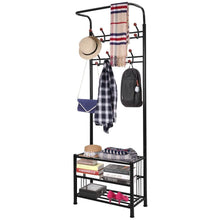 将图片加载到图库查看器,Metal Entryway Coat Shoe Rack