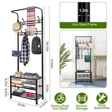 将图片加载到图库查看器,Metal Entryway Coat Shoe Rack